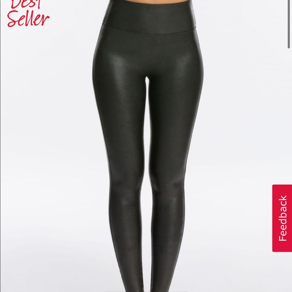 Spanx Faux Leather Leggings Size L